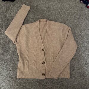 NWOT | Women's Tan Cardigan Sweater
